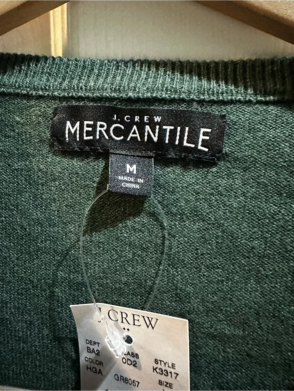 NWT J Crew Mercantile‎ V-neck Sweater Green Medium